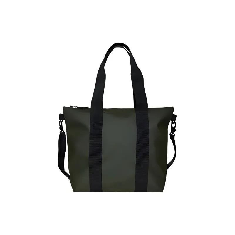 Rains Matte Waterproof Fabric Tote Bag, Shopping Bag, Shoulder Bag, Crossbody Bag, Handbag Unisex Green-0
