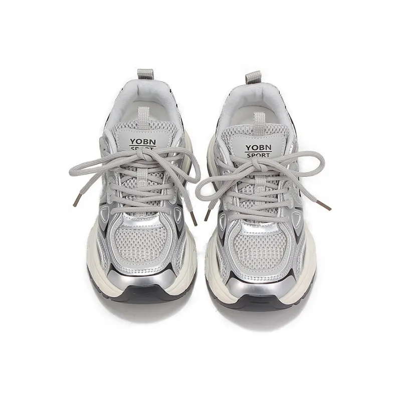 Yobn Durable Breathable Lightweight Low Top Chunky Sneakers Women's-3