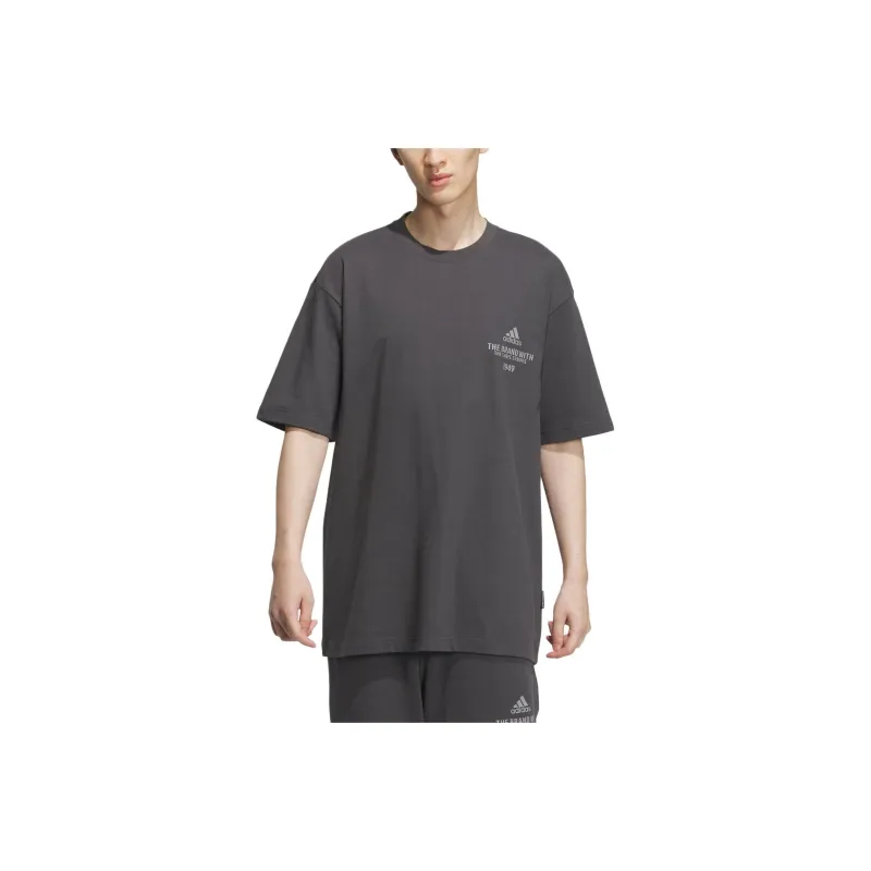 Adidas T Shirt Men's Solid Dark Gray-0