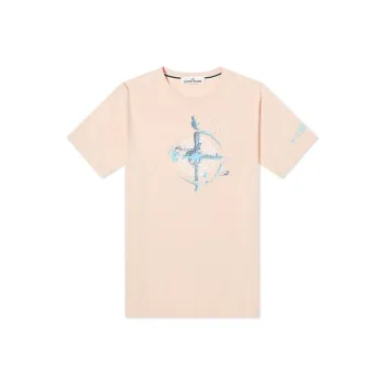 STONE ISLAND T Shirts Men Pink