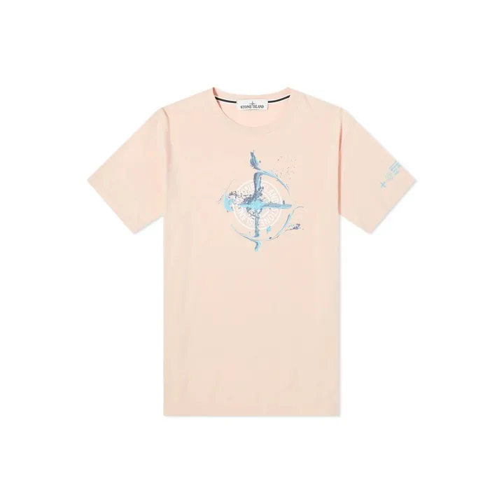 STONE ISLAND T Shirts Men Pink-0