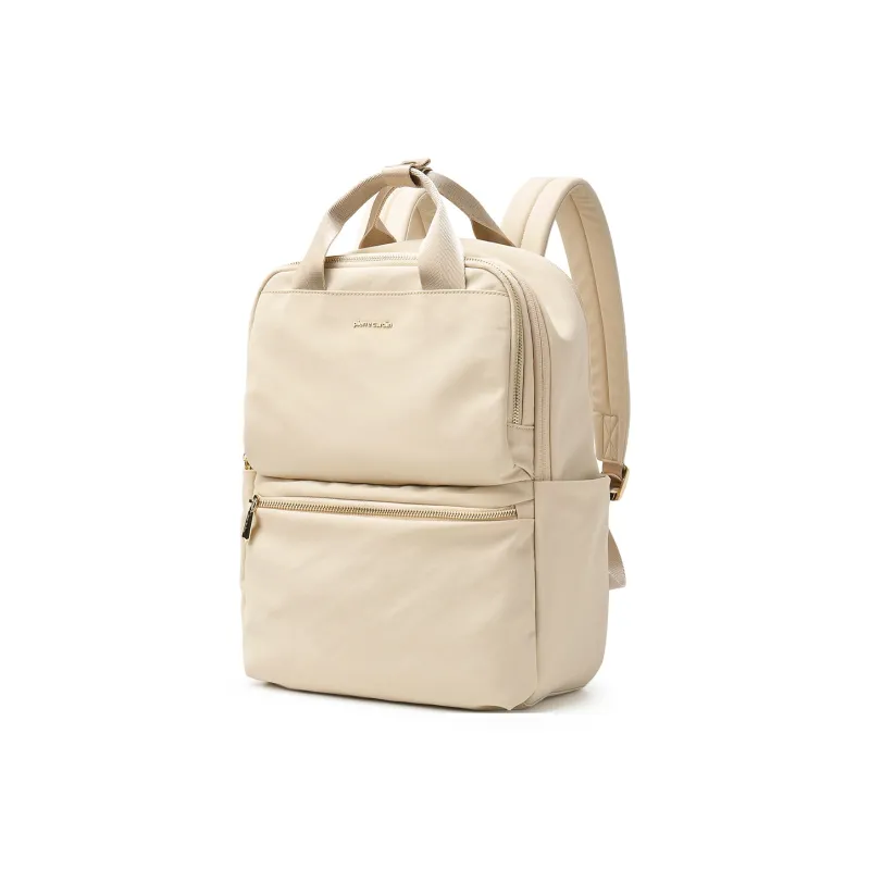 PIERRE CARDIN Fabric Backpack Women's Apricot-1