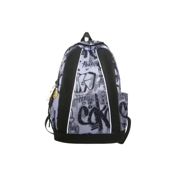 SEVENMOONS Nylon Backpack Regular Unisex White/Black/Blue