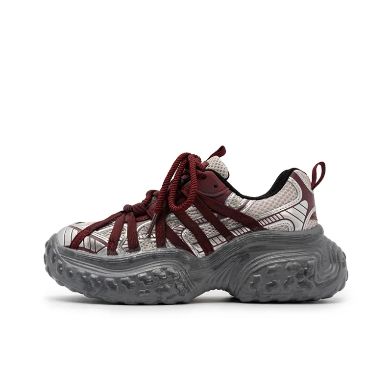 Snow Know The Answer SKTA Anti Slip And Wear Resistant Lightweight Low Top Chunky Sneakers Unisex-6