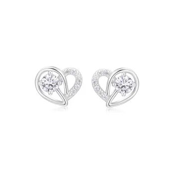KADER S925 Silver Stud Earrings Women's Silver