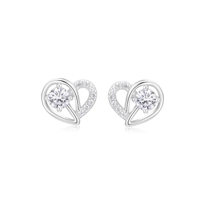 KADER S925 Silver Stud Earrings Women's Silver-0