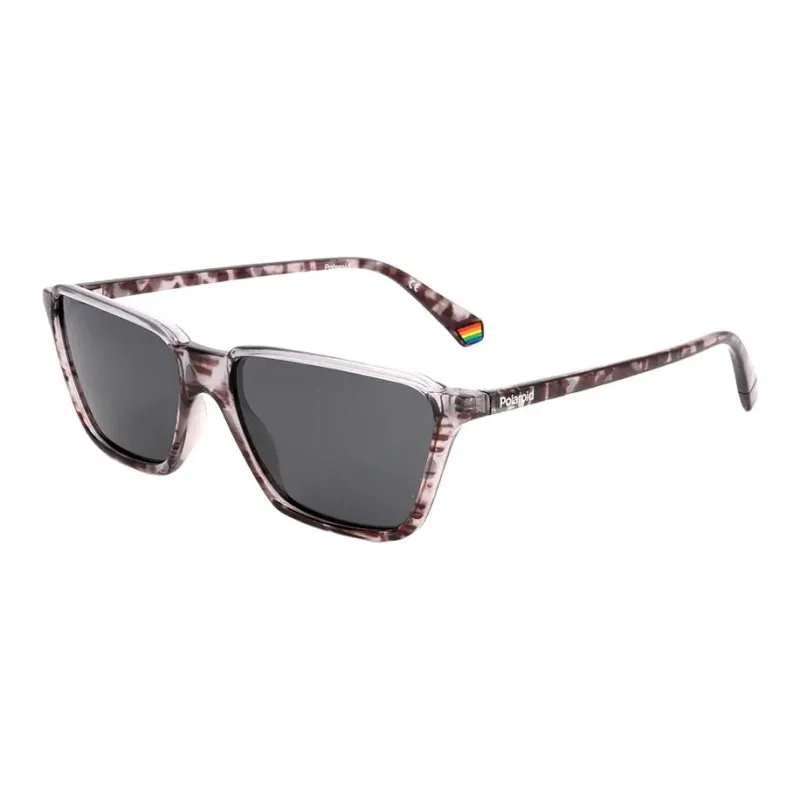 Polaroid Polycarbonate Irregular Shape Sunglasses Unisex Gray-0