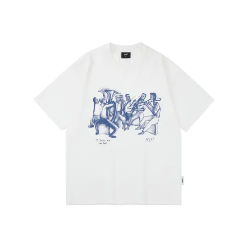 PCLP 2023 Spring Summer Broken Mirror T-Shirts Unisex White