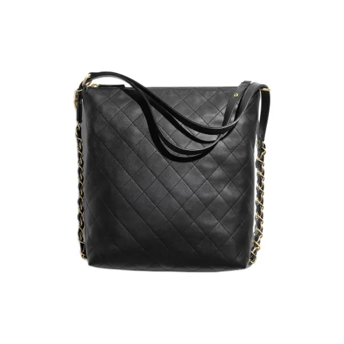 CHANEL Calfskin Backpack Large Size Women's Black