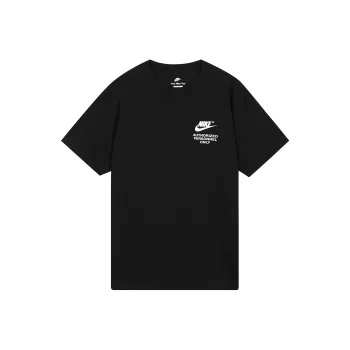 Nike Sportswear Men's Letter Logo Print Retro Crewneck T Shirt Black