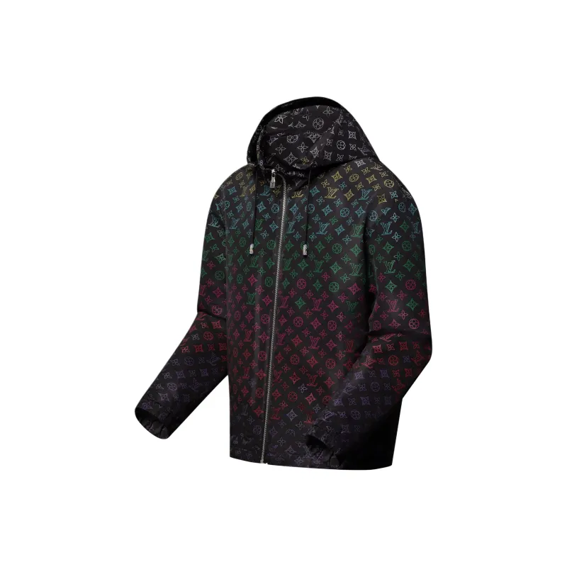 Lv Monogram Flowers Gradient Printed Windbreaker-2