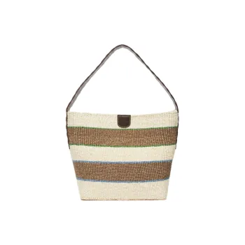 WEEKEND MaxMara Sisal Bucket Bags Shoulder Bags Women's Caramel