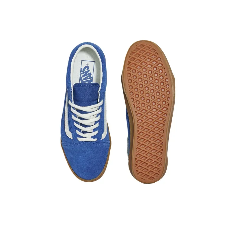 Vans Old Skool Lowpro Low Top Skateboard Shoes Women's Blue-2