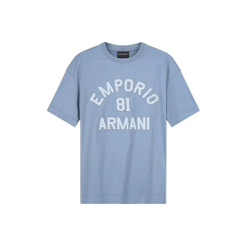 EMPORIO ARMANI T Shirts Men Light Blue-0