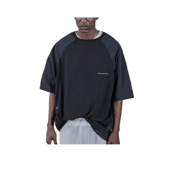 ISO.POETISM SS22 Elbow-Length Sleeved T-Shirt Men's Black