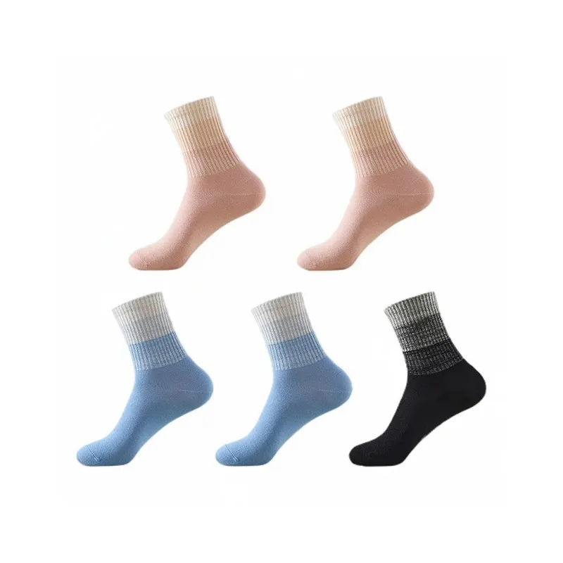 H YXIANG Mid Calf Socks Women's 5 Pack-2