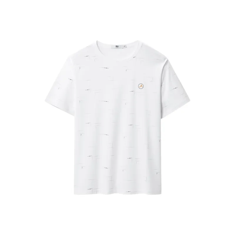 HLA T Shirts Men Ecru Pattern N6-0