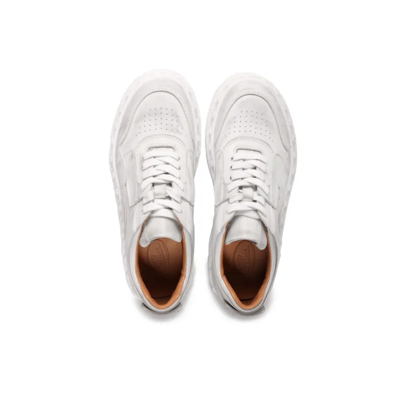 Viplander Dusty Shoes Balance Height Increasing Low Top Skateboard Shoes Women's Distressed White-2