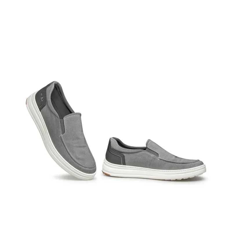 ZRO Breathable Cushioning Height Increase Low Top Casual Shoes Men's Gray-3