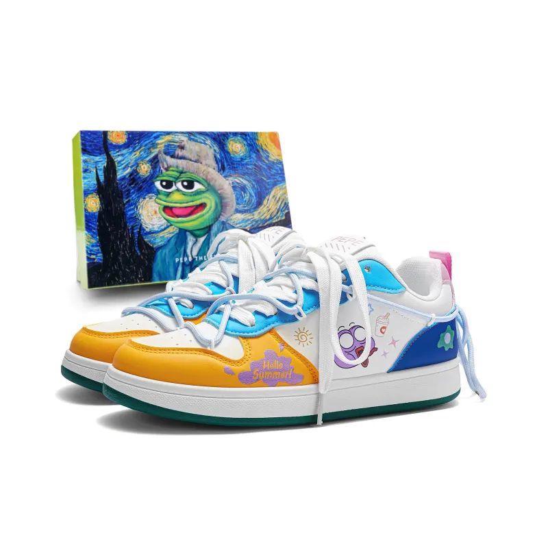 Pepe The Frog Skateboard Shoes Unisex-14