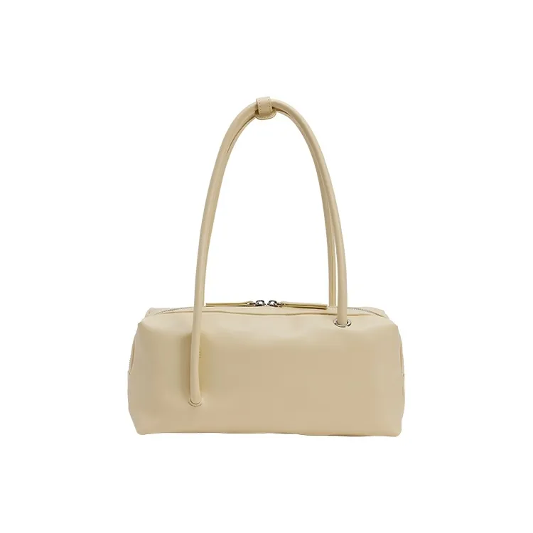 URBAN REVIVO Artificial Leather Shoulder Bag Medium Size Women's Black/Light Yellow-7