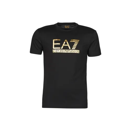 엠포리오 아르마니 EA7 블랙 남성 티셔츠