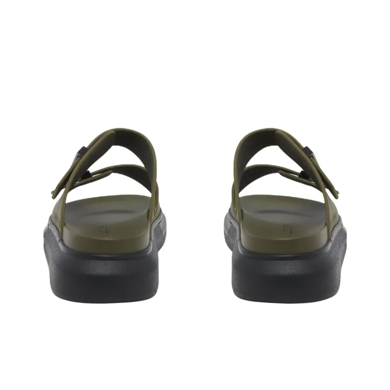 Alexander McQueen Hybrid Rubber Sole Odor Resistant Slide Slippers Men's Green-3
