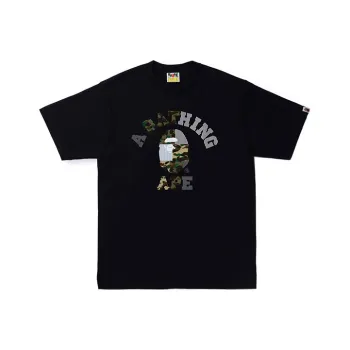 A BATHING APE Military Crazy College Tee