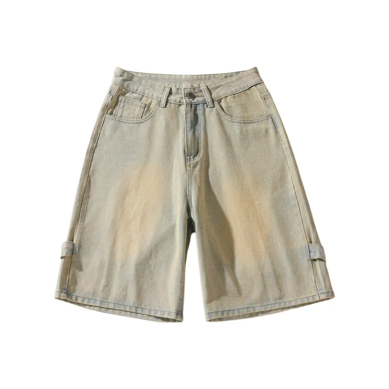 PAINT STAIN Denim Shorts Men-3