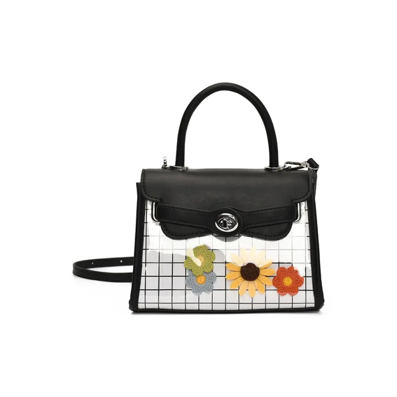 Yalu PU Shoulder Bag, Crossbody Bag, Handbag Women's Black/Pink/White-1