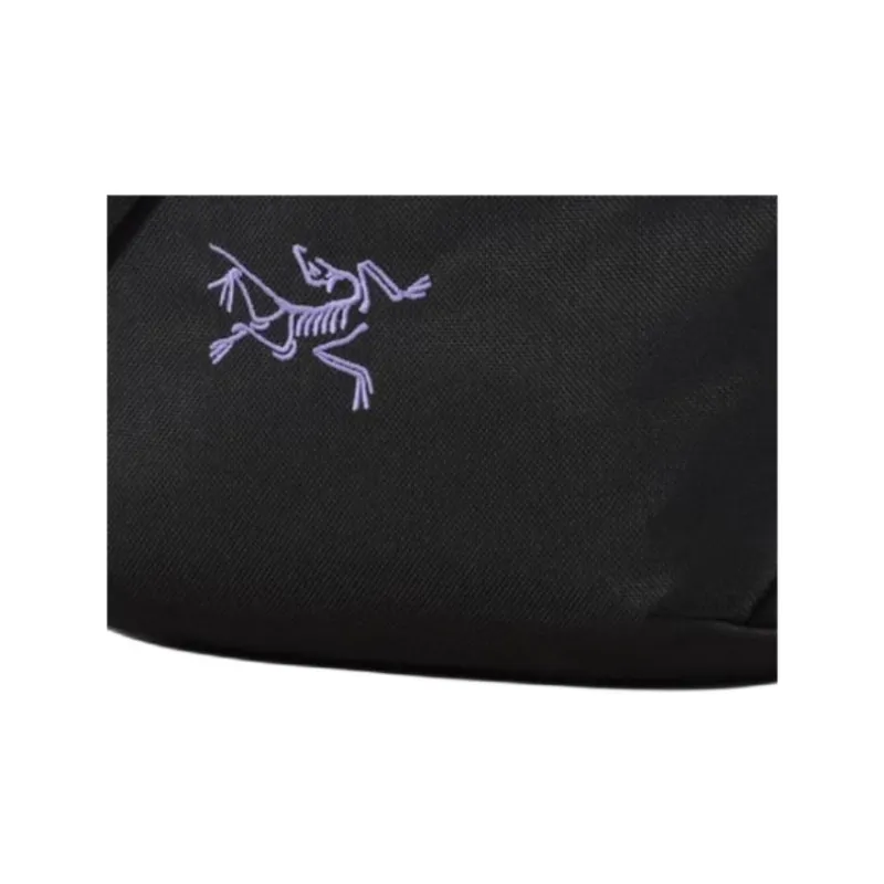 Arcteryx Mantis 2 Polyester One Shoulder Crossbody Fanny Pack Large Size Unisex Black & Purple-3