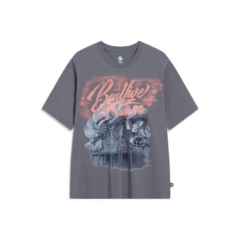 LiNing Badfive T Shirt Men's Smoky Ink Gray-0