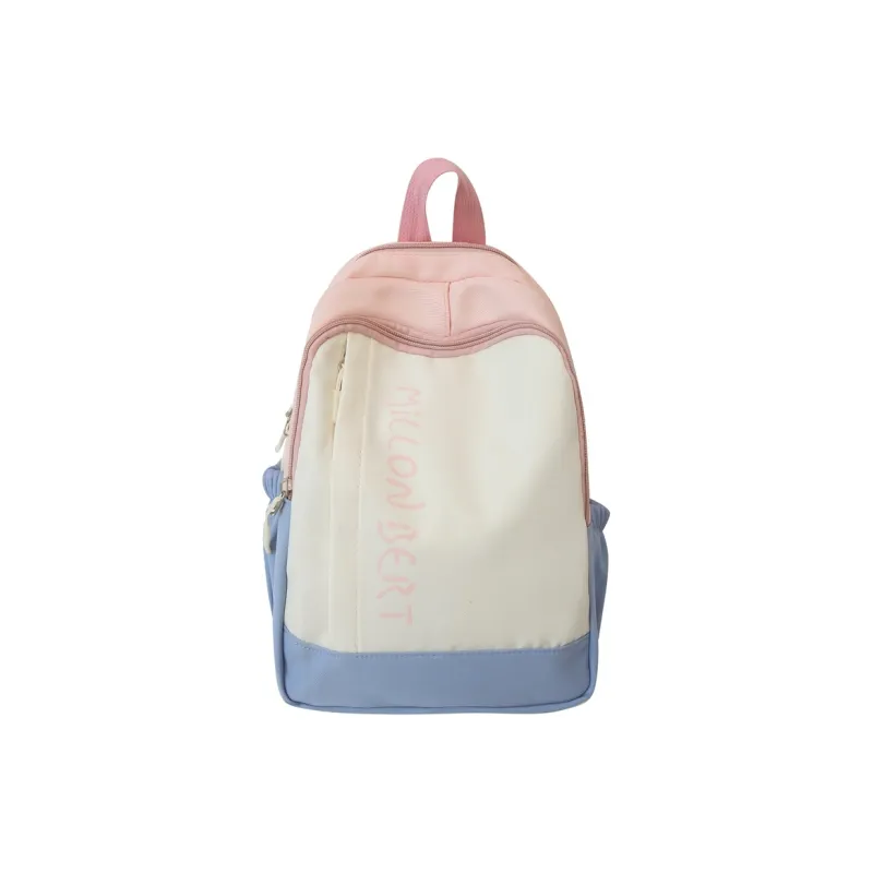 SEVENMOONS Nylon Backpack Unisex Black/Purple/Blue/Green/Pink-8