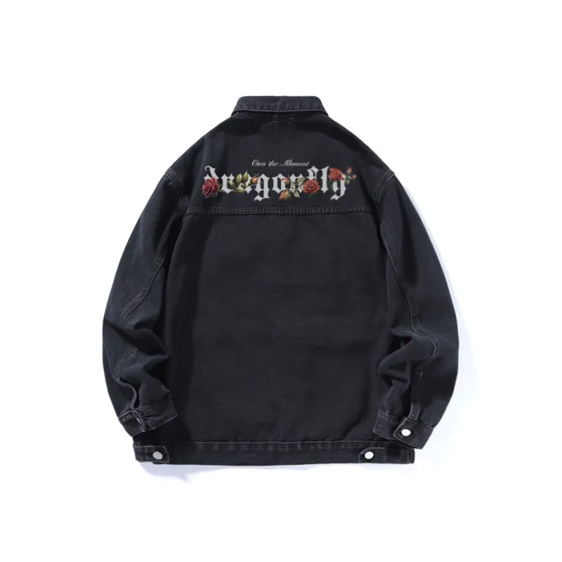 RED DRAGONFLY Denim Jacket Unisex Black-0
