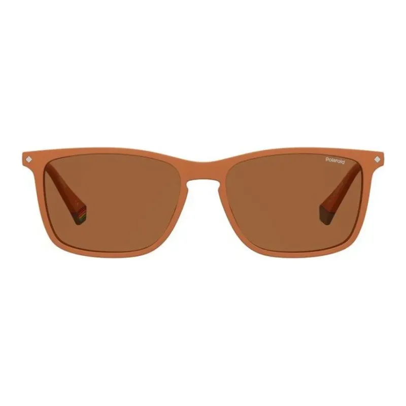 Polaroid Injection Molded Rectangular Sunglasses Men's Brown-1