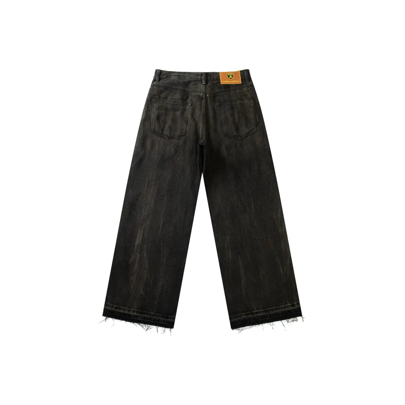 Automobili Lamborghini Jeans Unisex Dirty Black-1