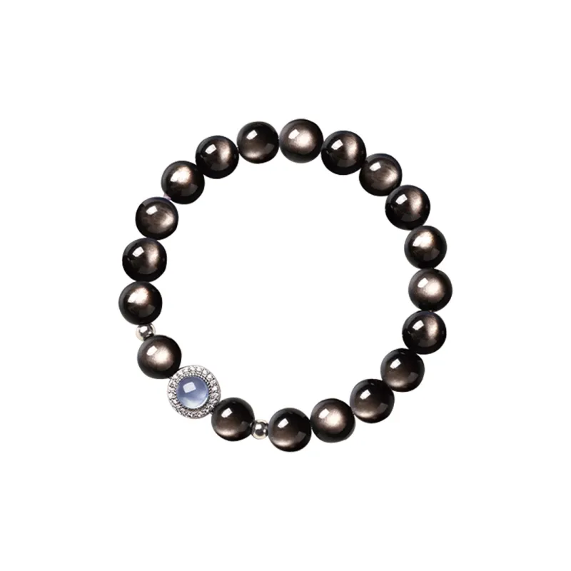 Yi Mingju Obsidian Jade Bracelets Unisex-4