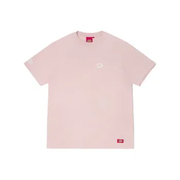 Dickies Crew Neck Fitted Straight Short Sleeved T Shirt Unisex Dusty Pink