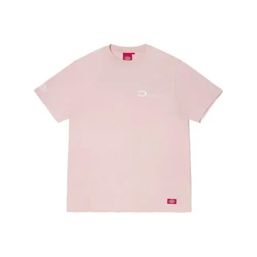 Dickies Crew Neck Fitted Straight Short Sleeved T Shirt Unisex Dusty Pink