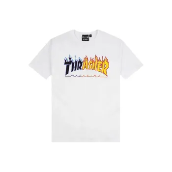 Thrasher Straight T Shirt Japan Version Unisex White