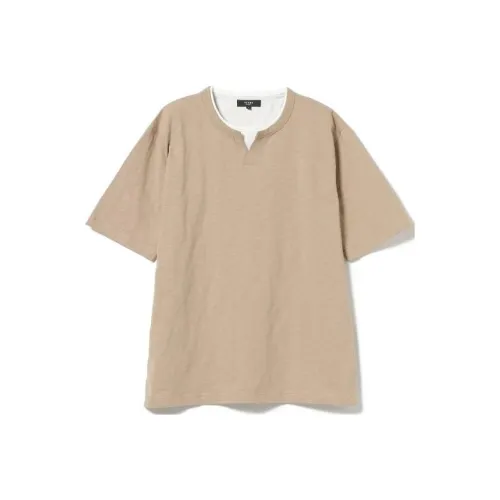 Beams T-Shirts Men Beige
