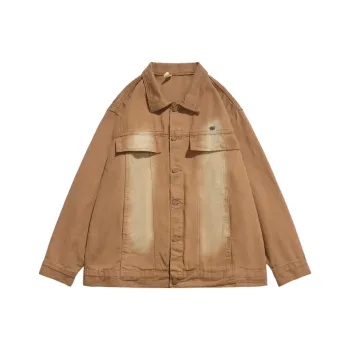 SCRM Denim Jackets Unisex Brown