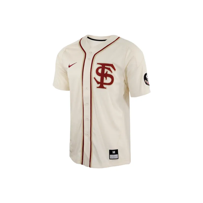 Nike Florida State Men's Nike College Full Button Baseball Jersey-0