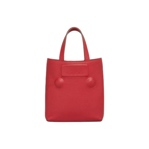 MARNI Trunkaroo Matte Calfskin Tote Bag, Shopping Bag, Shoulder Bag, Handbag Trumpets Women's Red