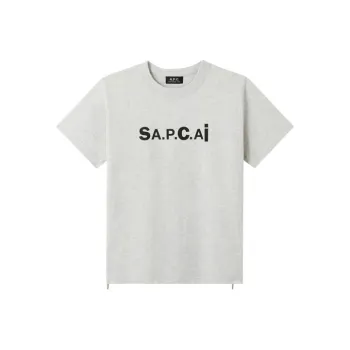 A.p.c X Sacai T Shirts Unisex Gray