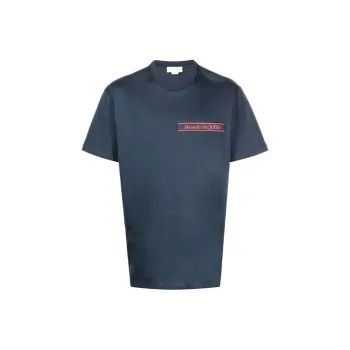 Alexander McQueen T Shirts Men Blue