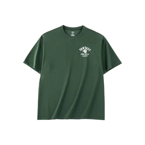 Anta Crew Neck Fitted Straight Short-Sleeved T-Shirt Men's Wand Green