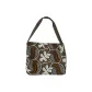 3D Effect Floral Embroidery with A Brown Thread