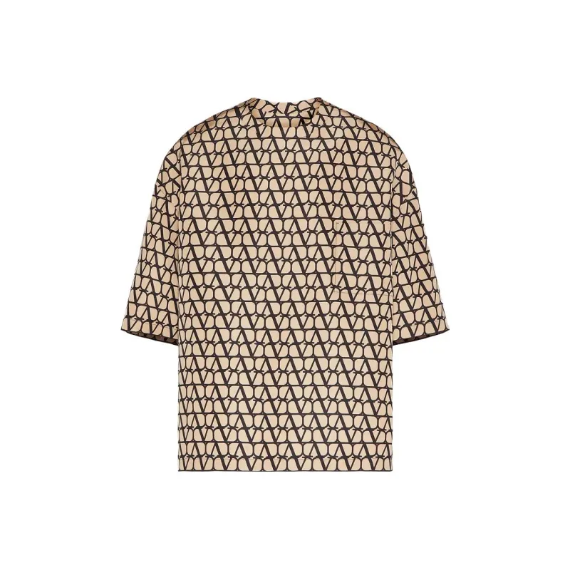Valentino Silk Faille Crewneck T Shirt-0