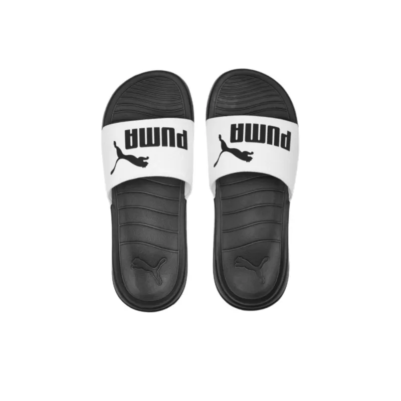 PUMA Popcat 20 EVA Slip Resistant Abrasion Resistant Slide Slippers Unisex White Black-2